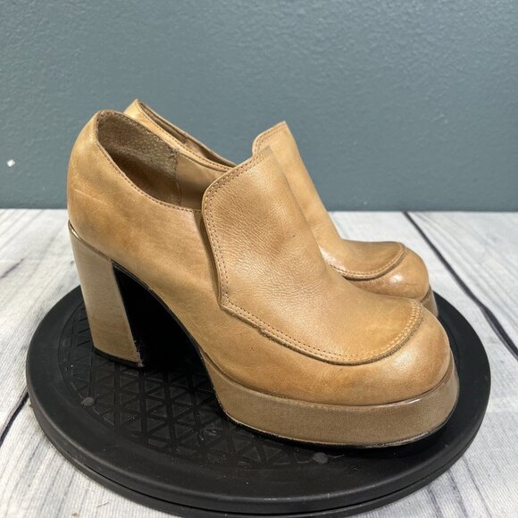 Steve Madden Shoes - Steve Madden Piano Platform Heels Size 6B Chunky Block Disco Retro 70s VTG Y2K